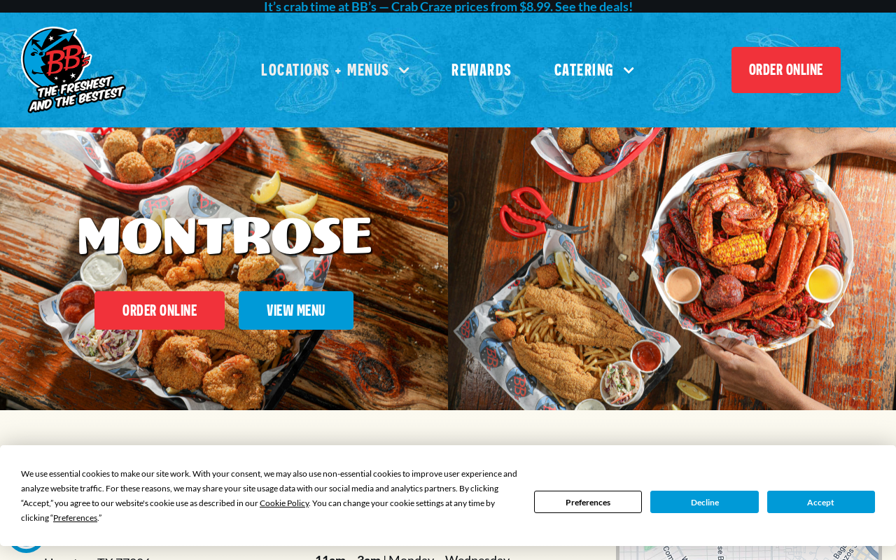 BB's Tex-Orleans Cooking — screenshot of their official website
