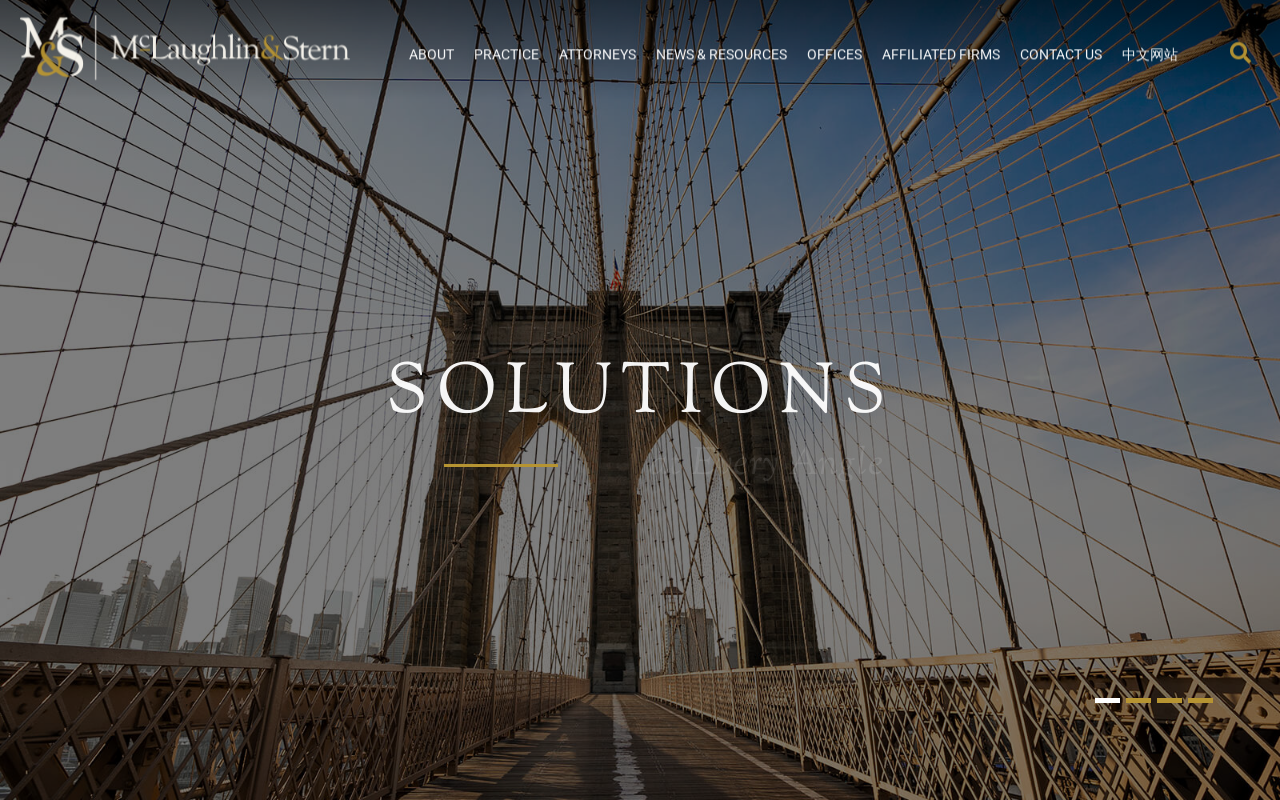 McLaughlin & Stern LLP - New York, NY — screenshot of their official website