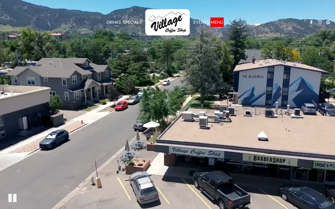 Village Coffee Shop — screenshot of their official website