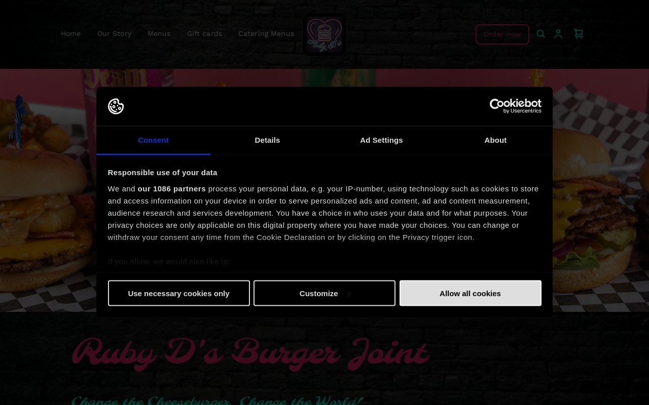 Ruby D's Burger Joint — screenshot of their official website