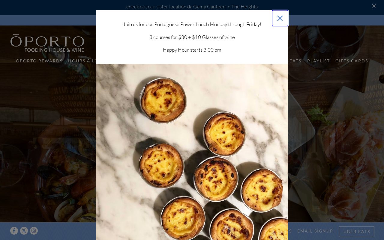 Oporto Fooding House — screenshot of their official website