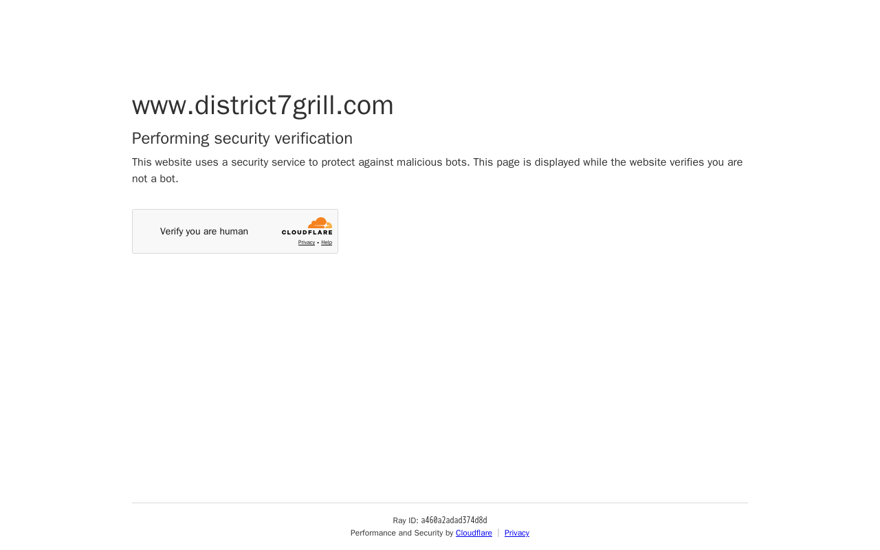 Table 7 Bistro — screenshot of their official website