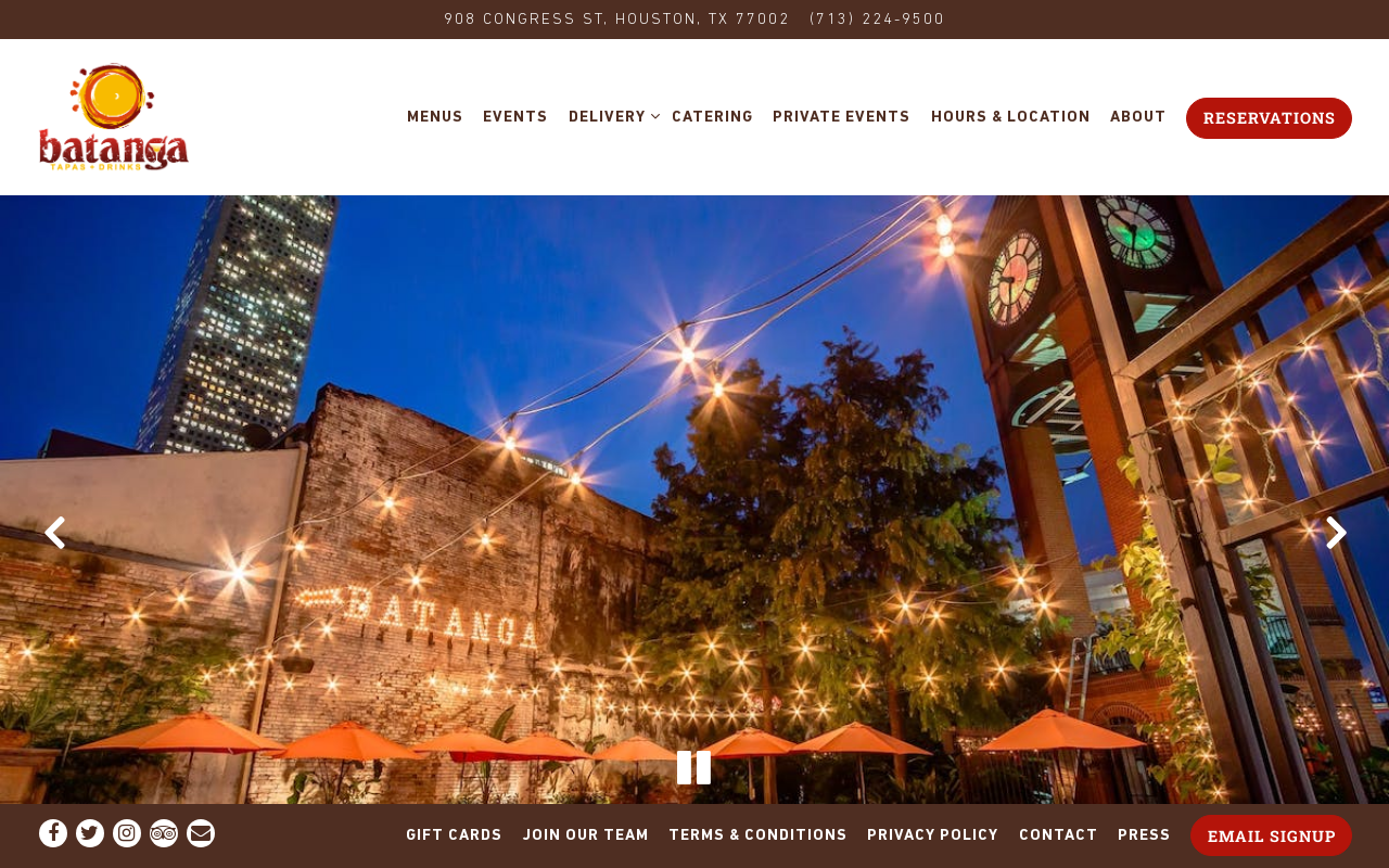 The Big Casino Bar — screenshot of their official website