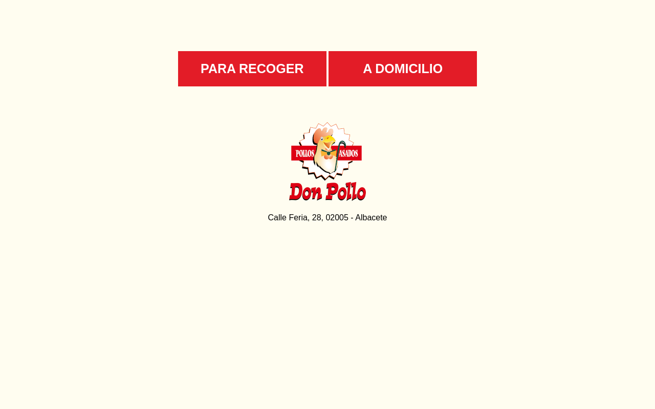 Pollos Asados Don Pollo — screenshot of their official website