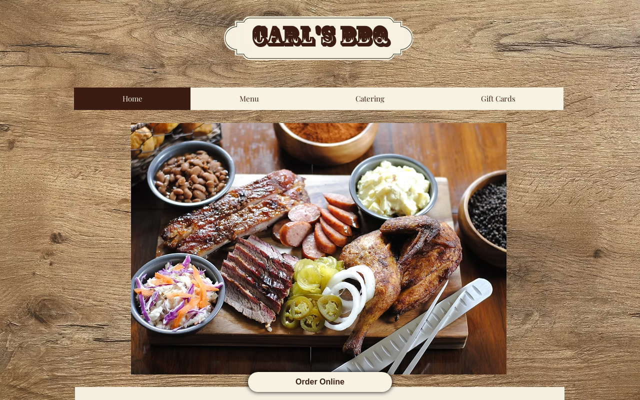 Carl's BBQ — screenshot of their official website