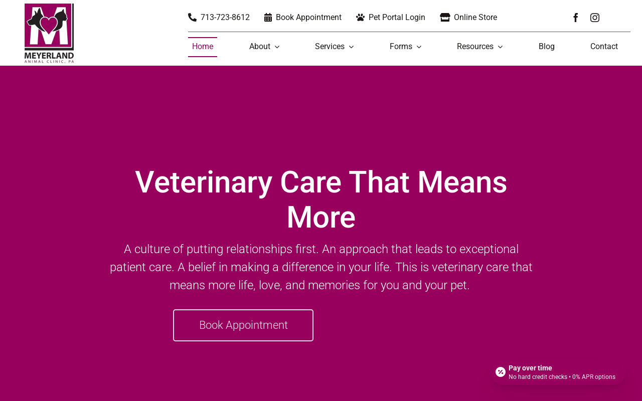 Animal Clinic — screenshot of their official website