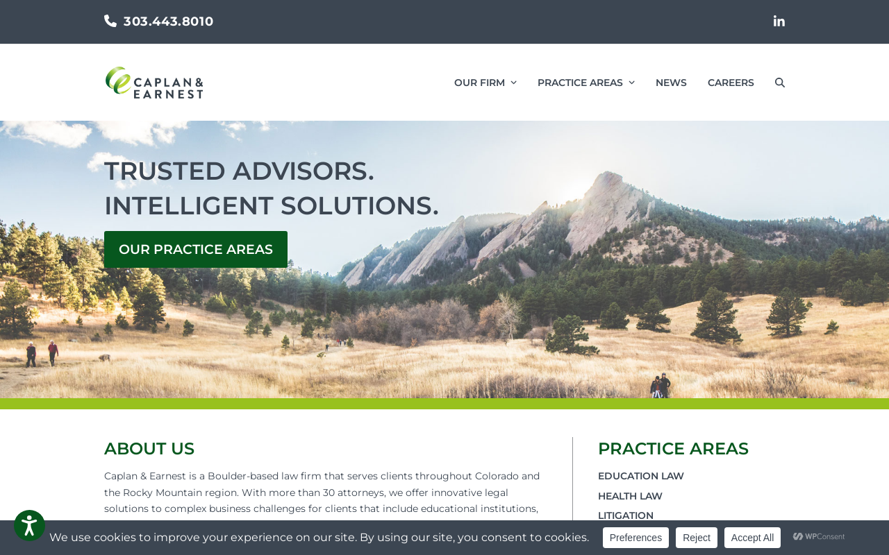 Caplan and Earnest LLC — screenshot of their official website