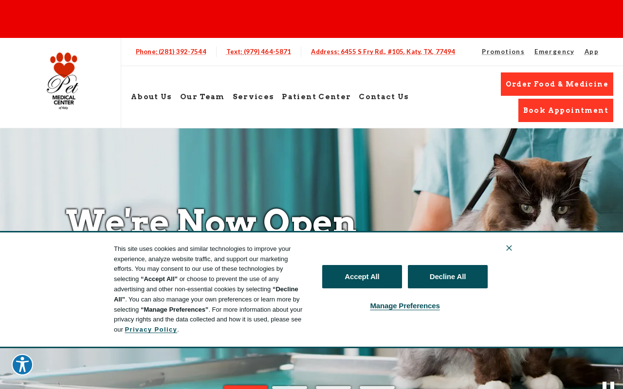 Pet Medical Center — screenshot of their official website
