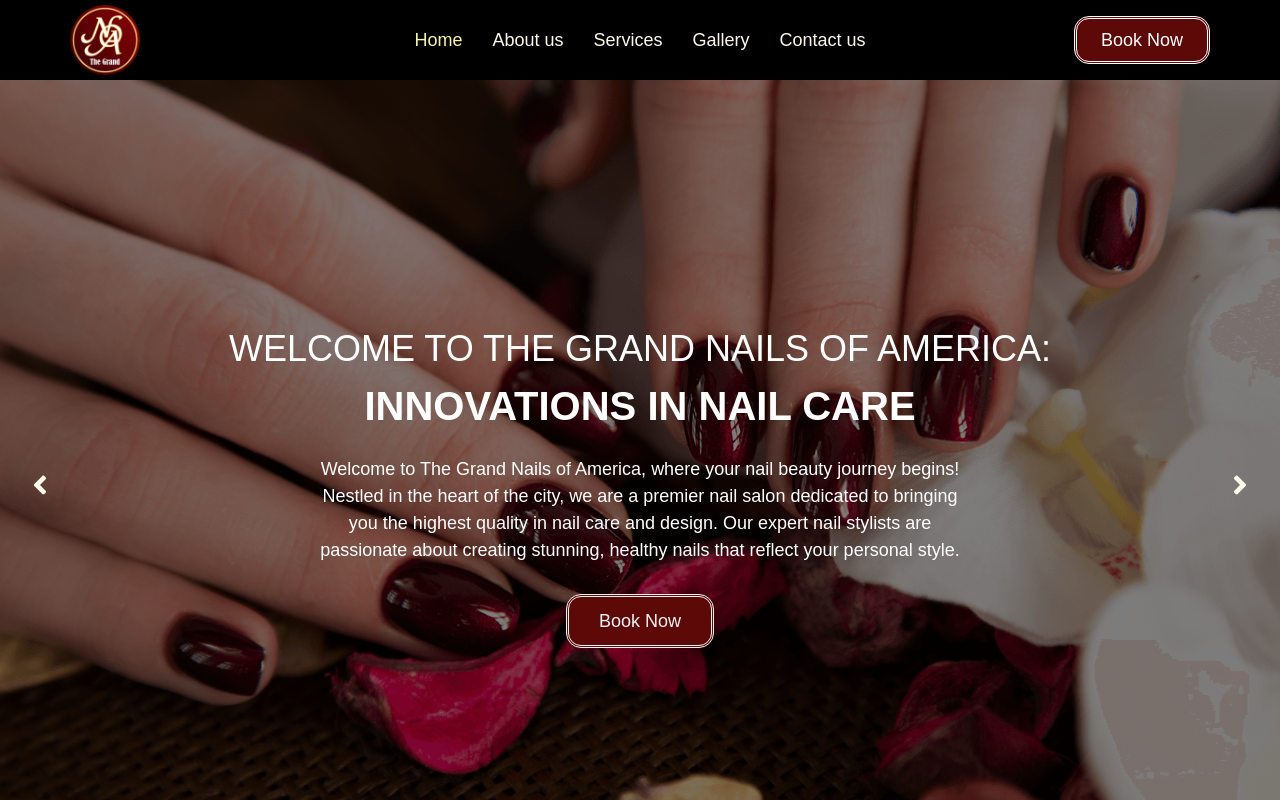 The Grand Nails of America — screenshot of their official website