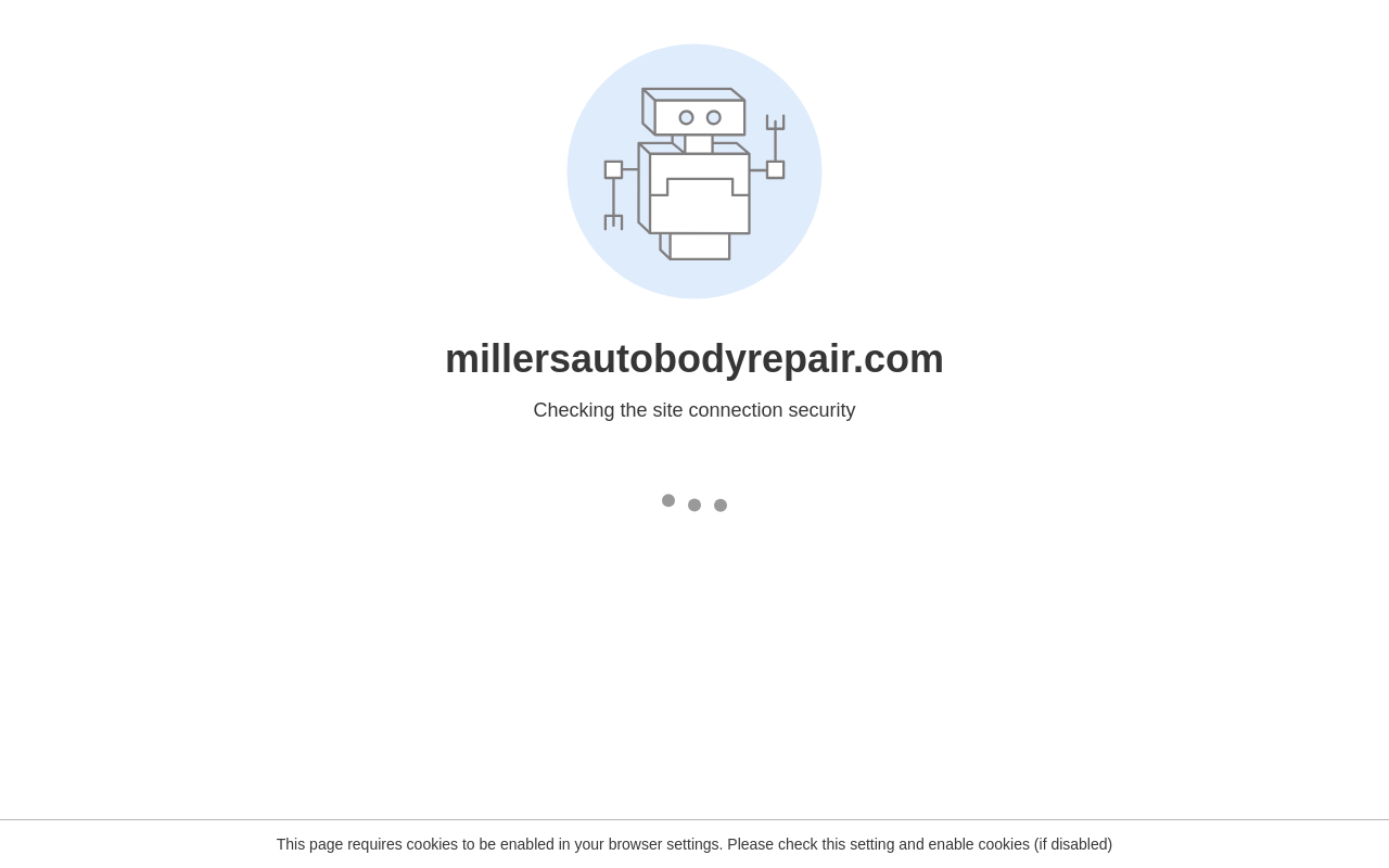 Miller's Auto Body Repair — screenshot of their official website