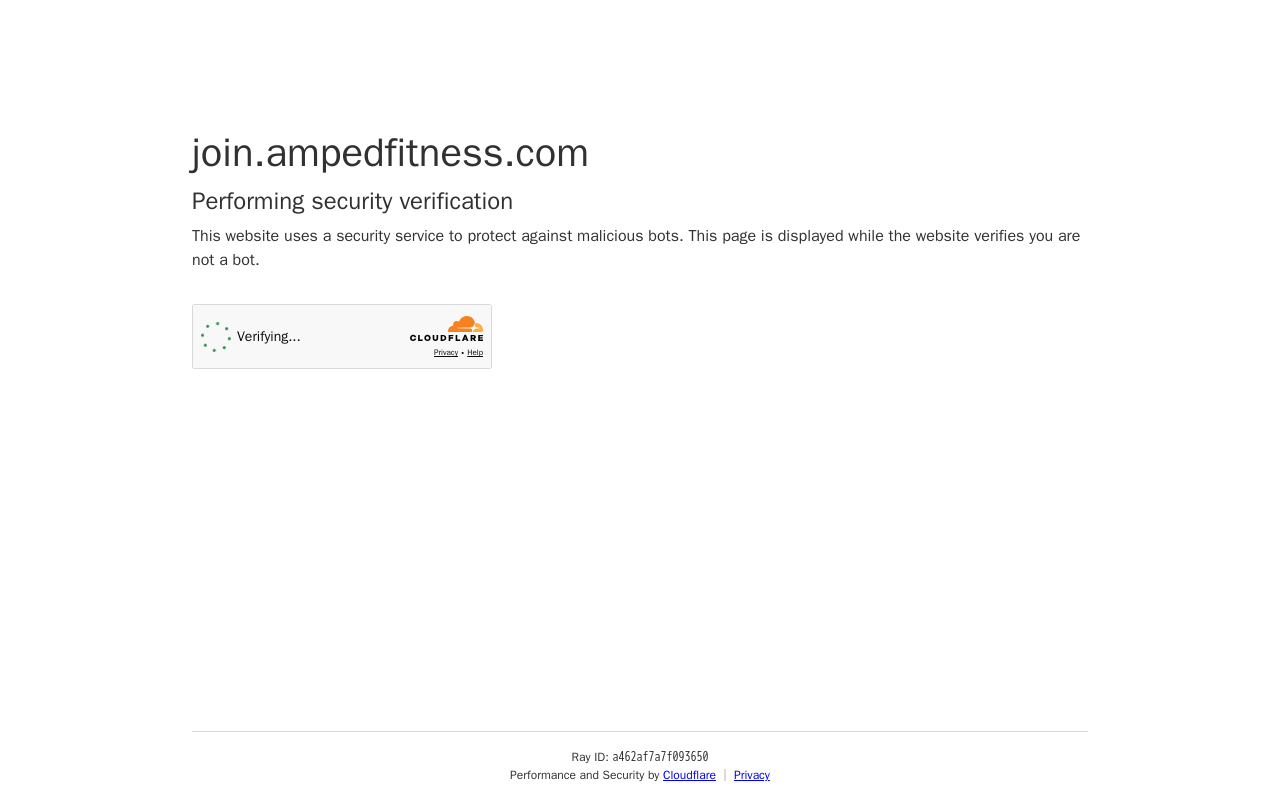 Amped Fitness — screenshot of their official website