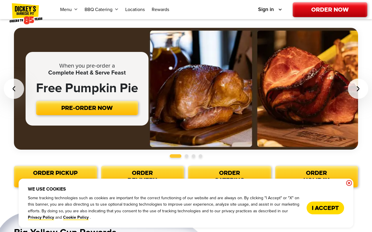 Dickey's Barbeque Pit — screenshot of their official website