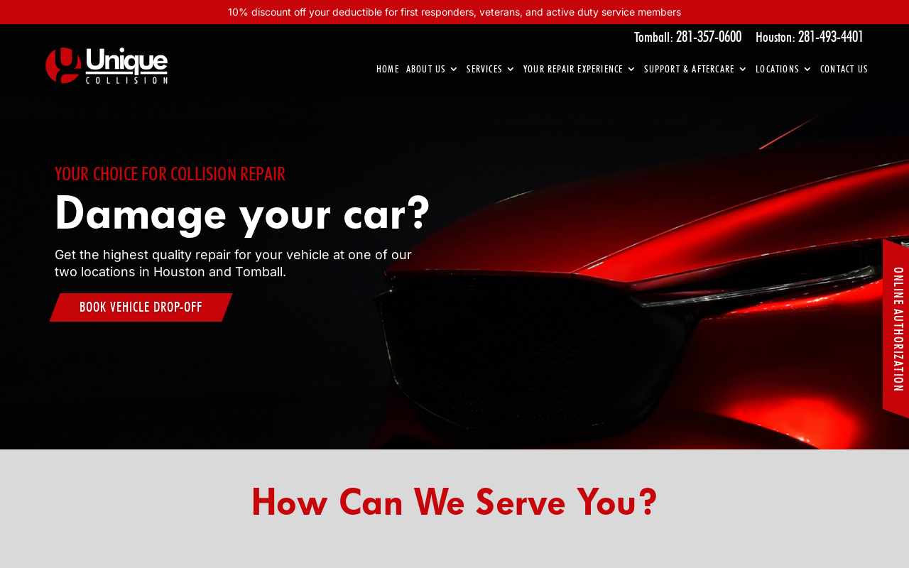 Unique Collision Bear Creek — screenshot of their official website