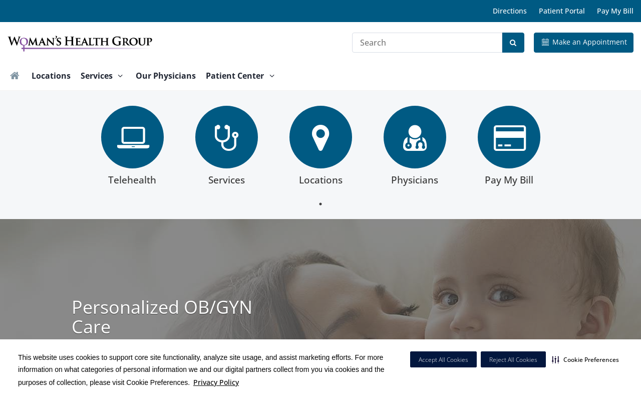 The Woman's Place Kingwood — screenshot of their official website