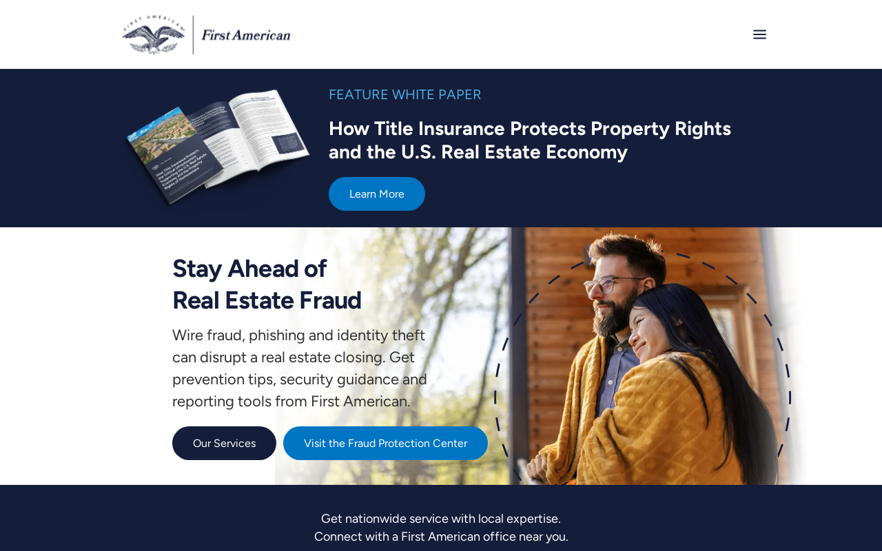 First American — screenshot of their official website