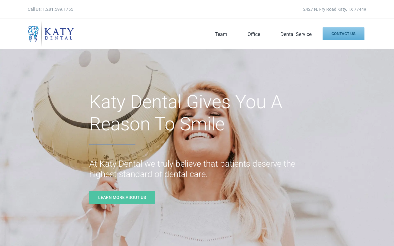 Katy Dental — screenshot of their official website