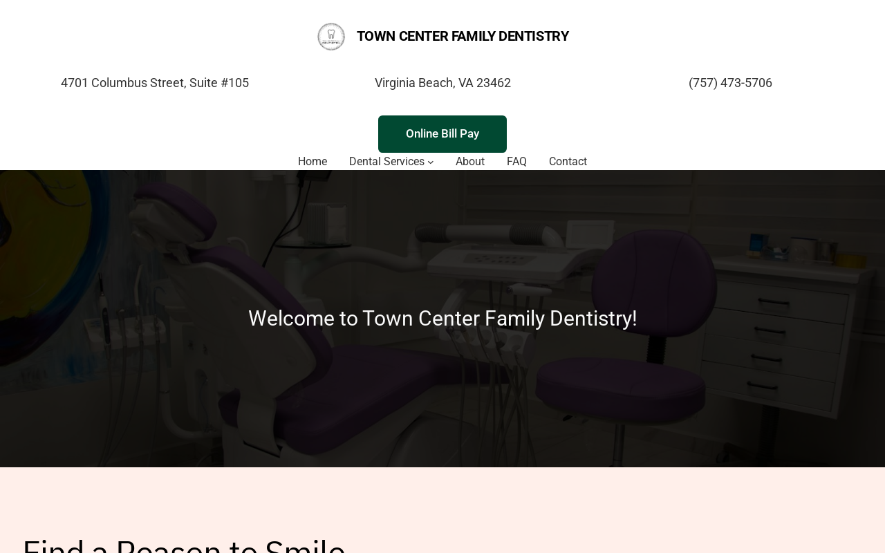 Town Center Family Dentistry — screenshot of their official website