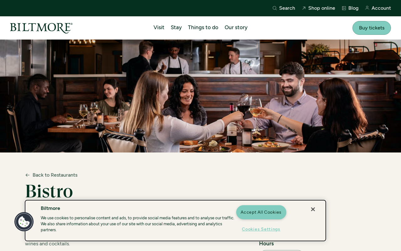 The Bistro — screenshot of their official website