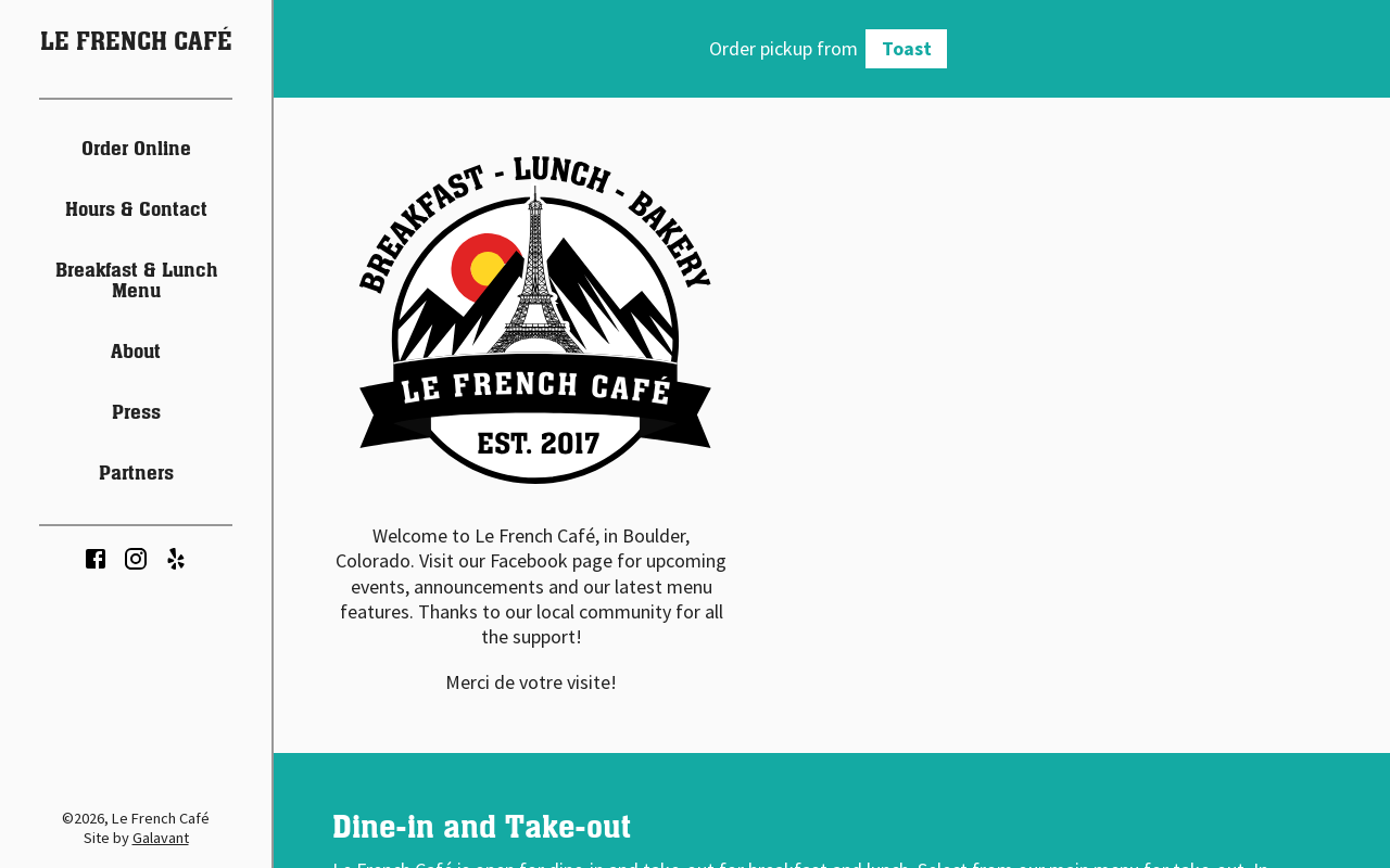 Le French Cafe — screenshot of their official website
