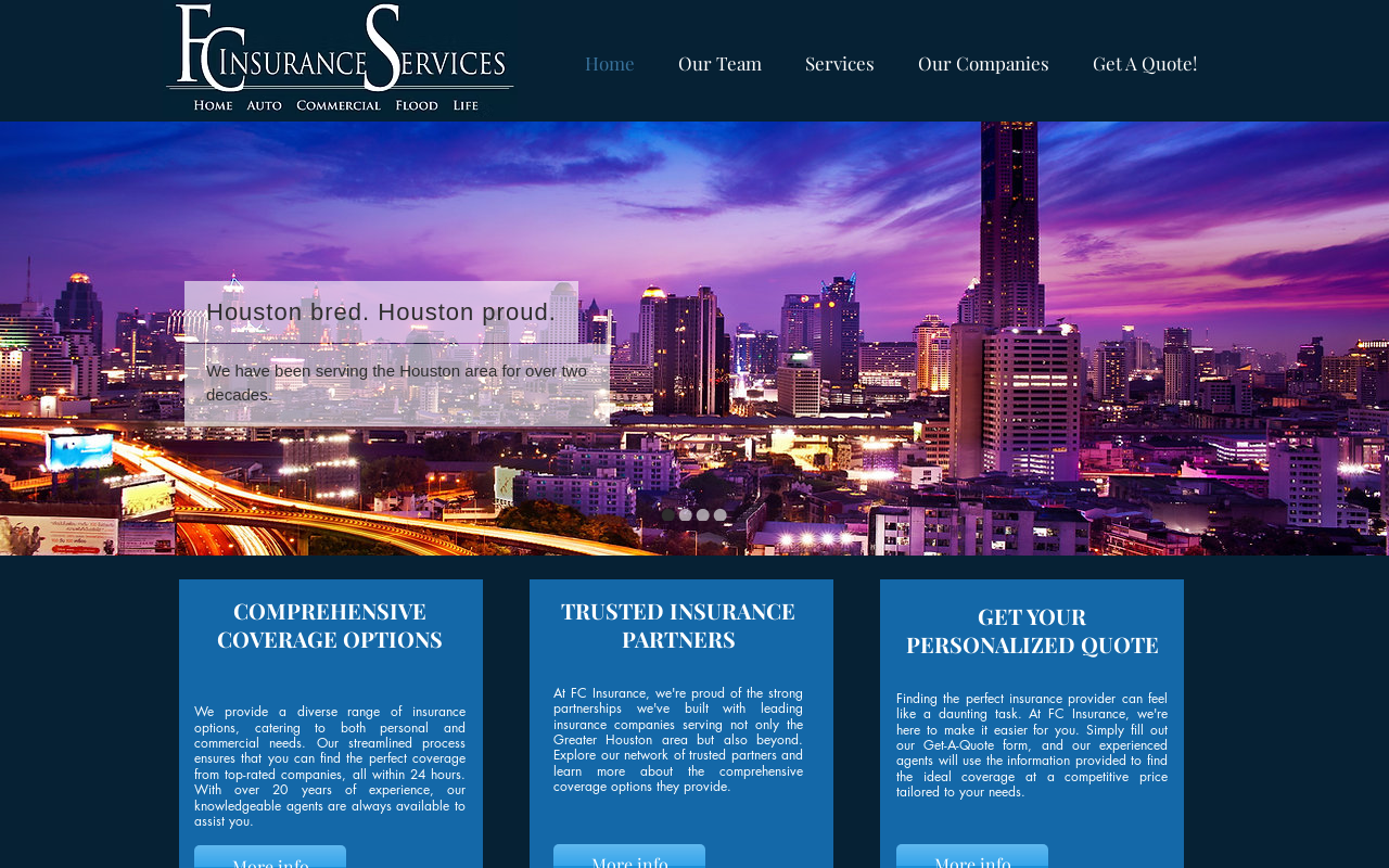 FC Insurance Services — screenshot of their official website