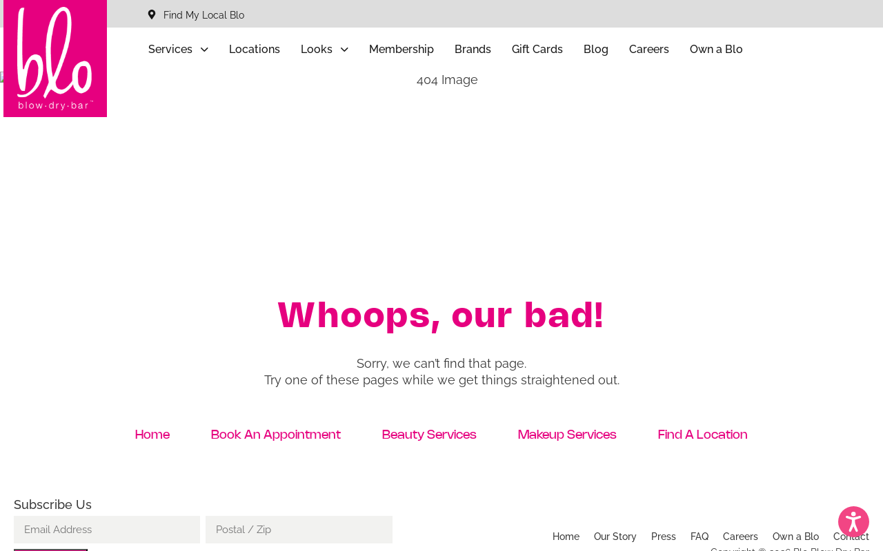Blo Blow Dry Bar — screenshot of their official website