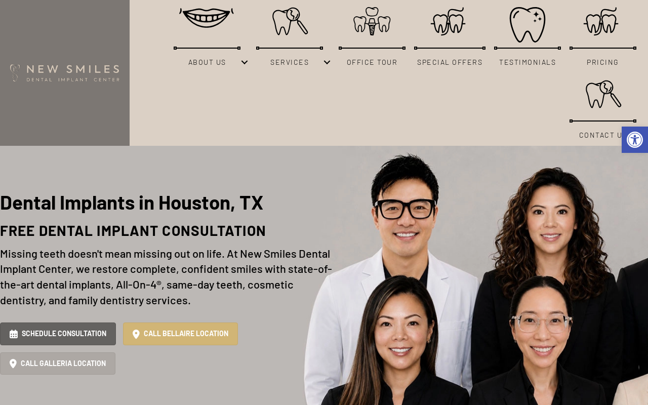 New Smiles Implant & Orthodontic Center — screenshot of their official website
