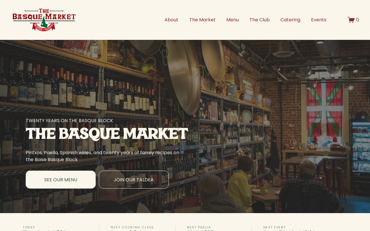 The Basque Market — screenshot of their official website