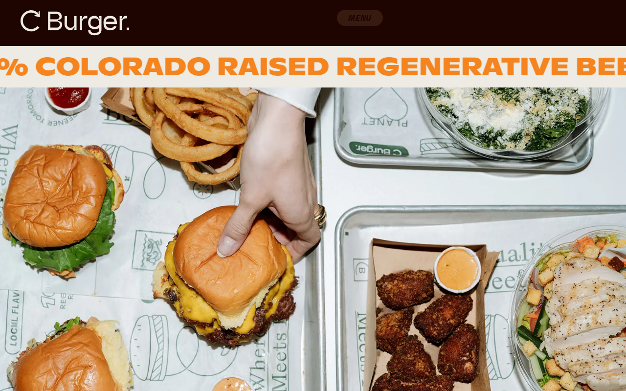 C Burger — screenshot of their official website