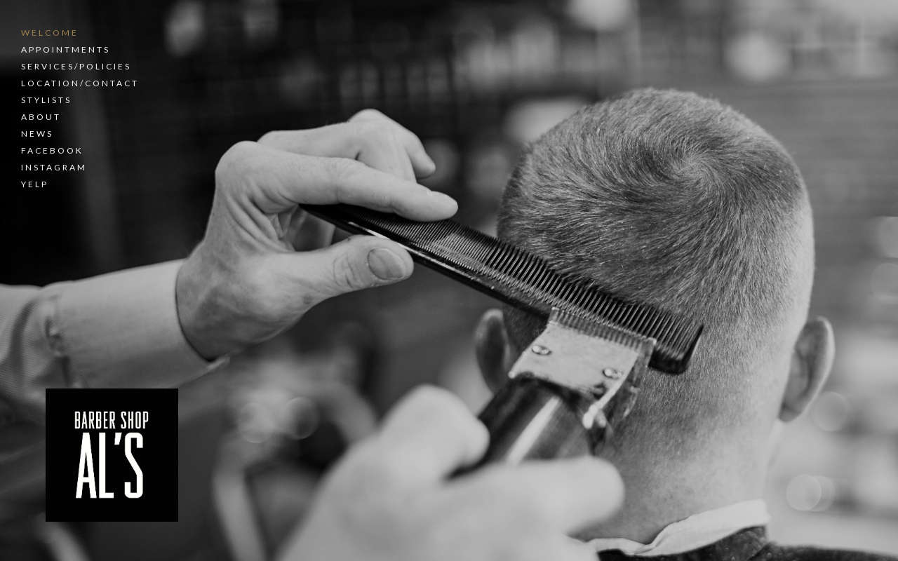 Al's Barber Shop — screenshot of their official website