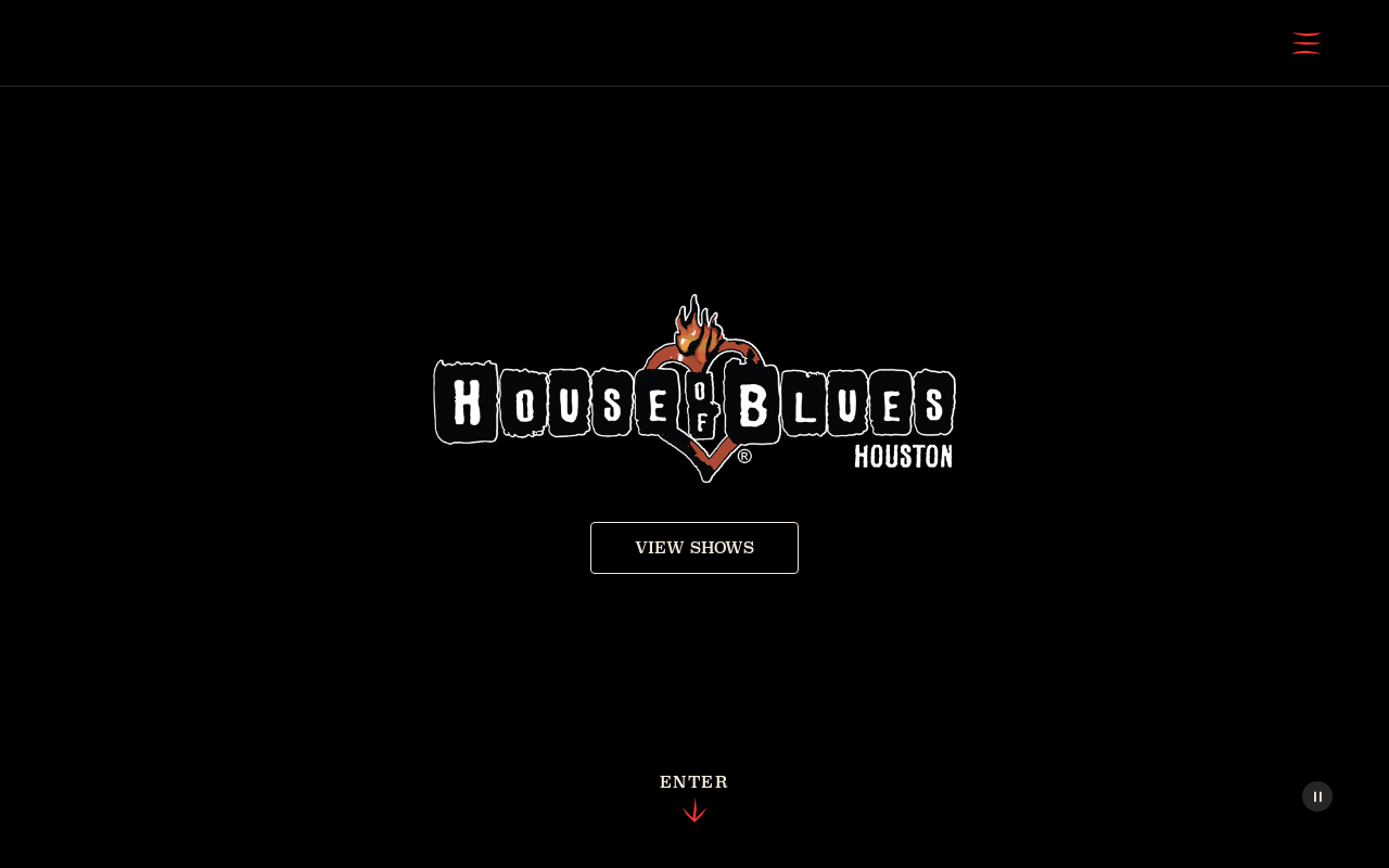 House of Blues Houston — screenshot of their official website