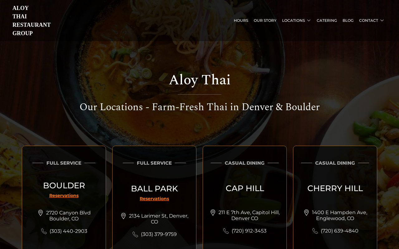 Aloy Thai Cuisine — screenshot of their official website