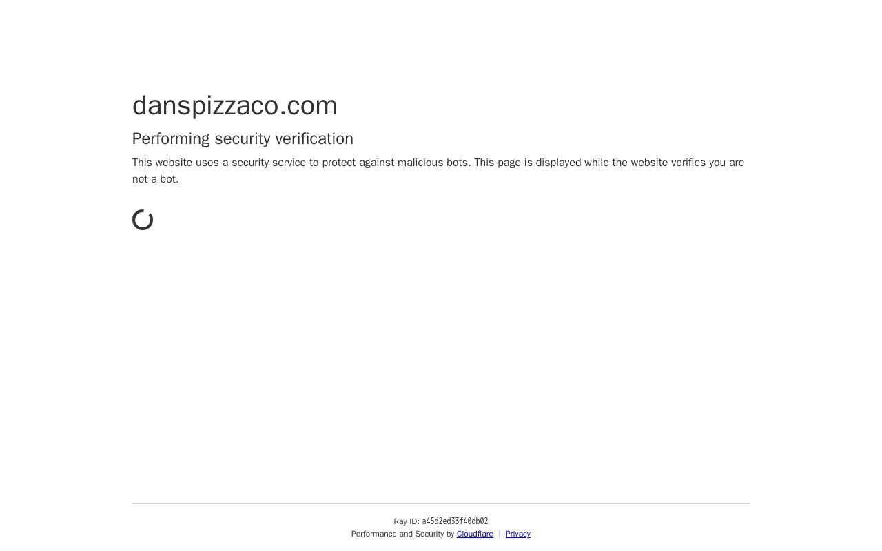 Dan's Pizza Co. — screenshot of their official website