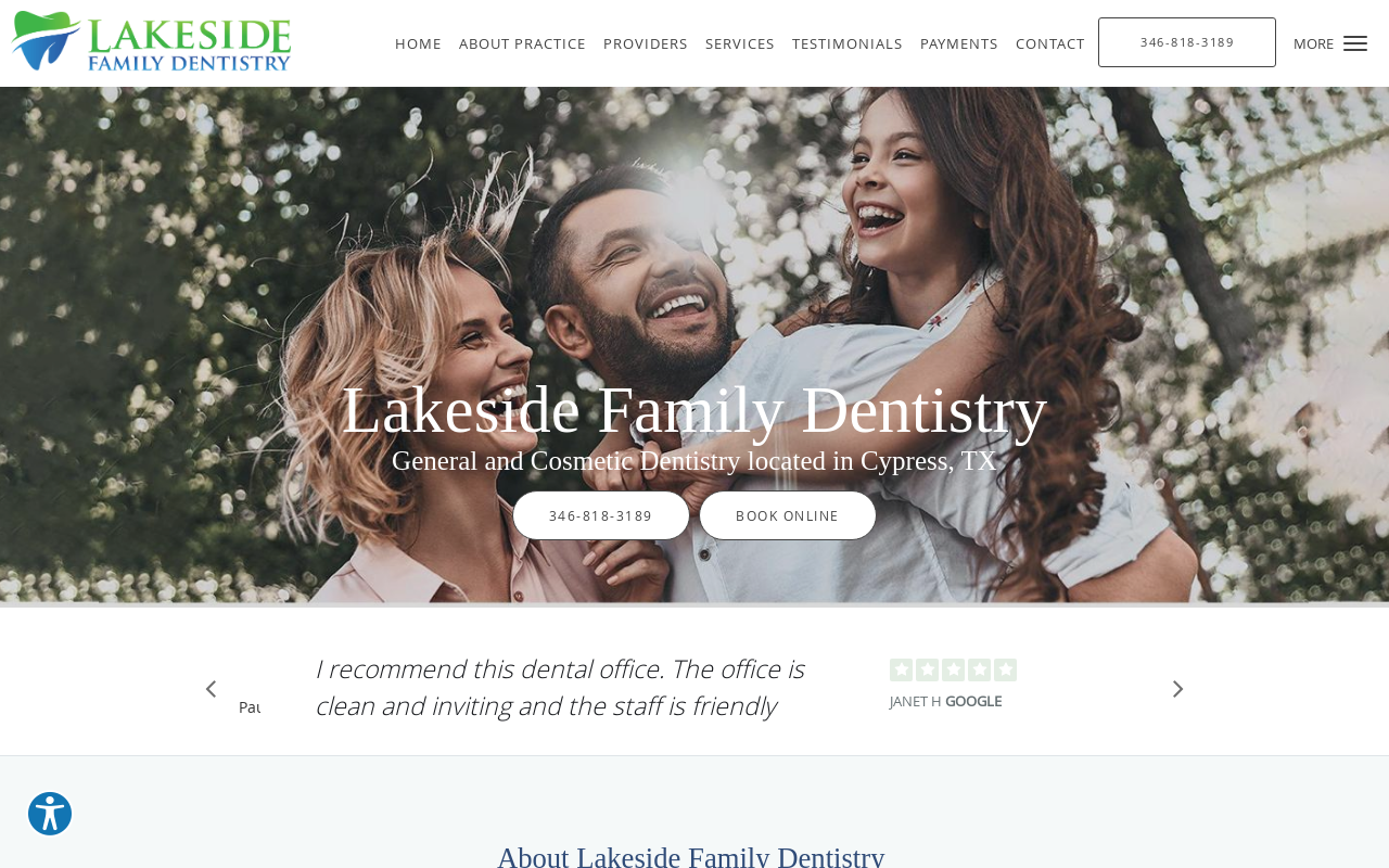 Lakeside Family Dentistry — screenshot of their official website