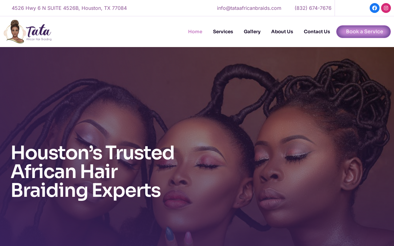 Tata African Hair Braiding — screenshot of their official website