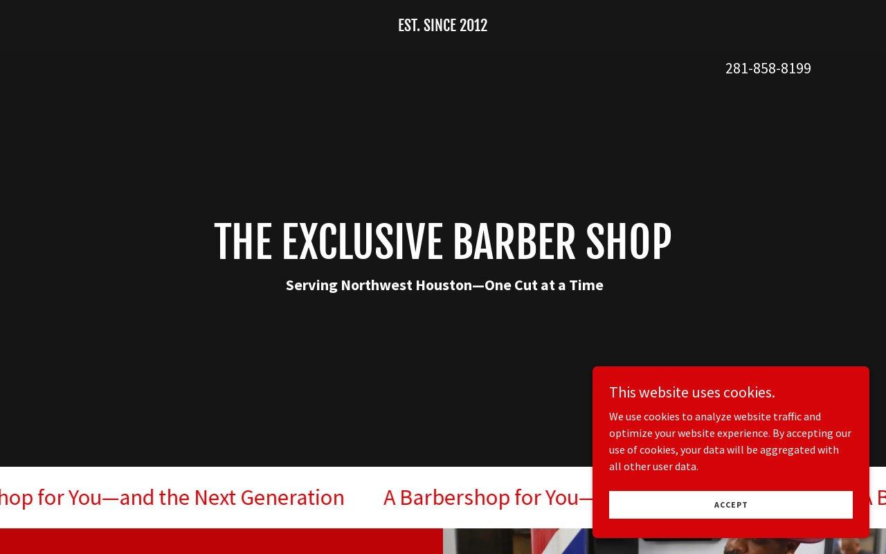The Exclusive Barber Shop — screenshot of their official website