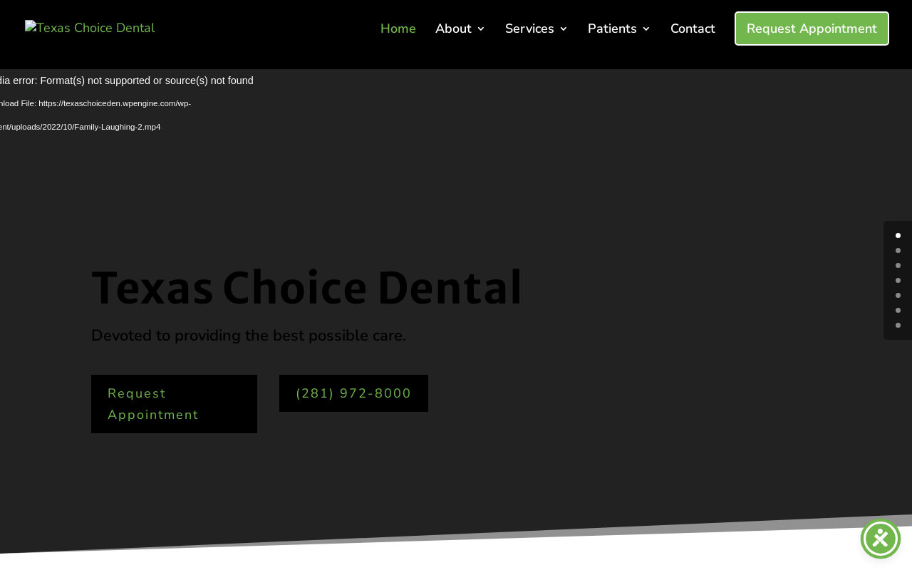 Texas Choice Dental — screenshot of their official website