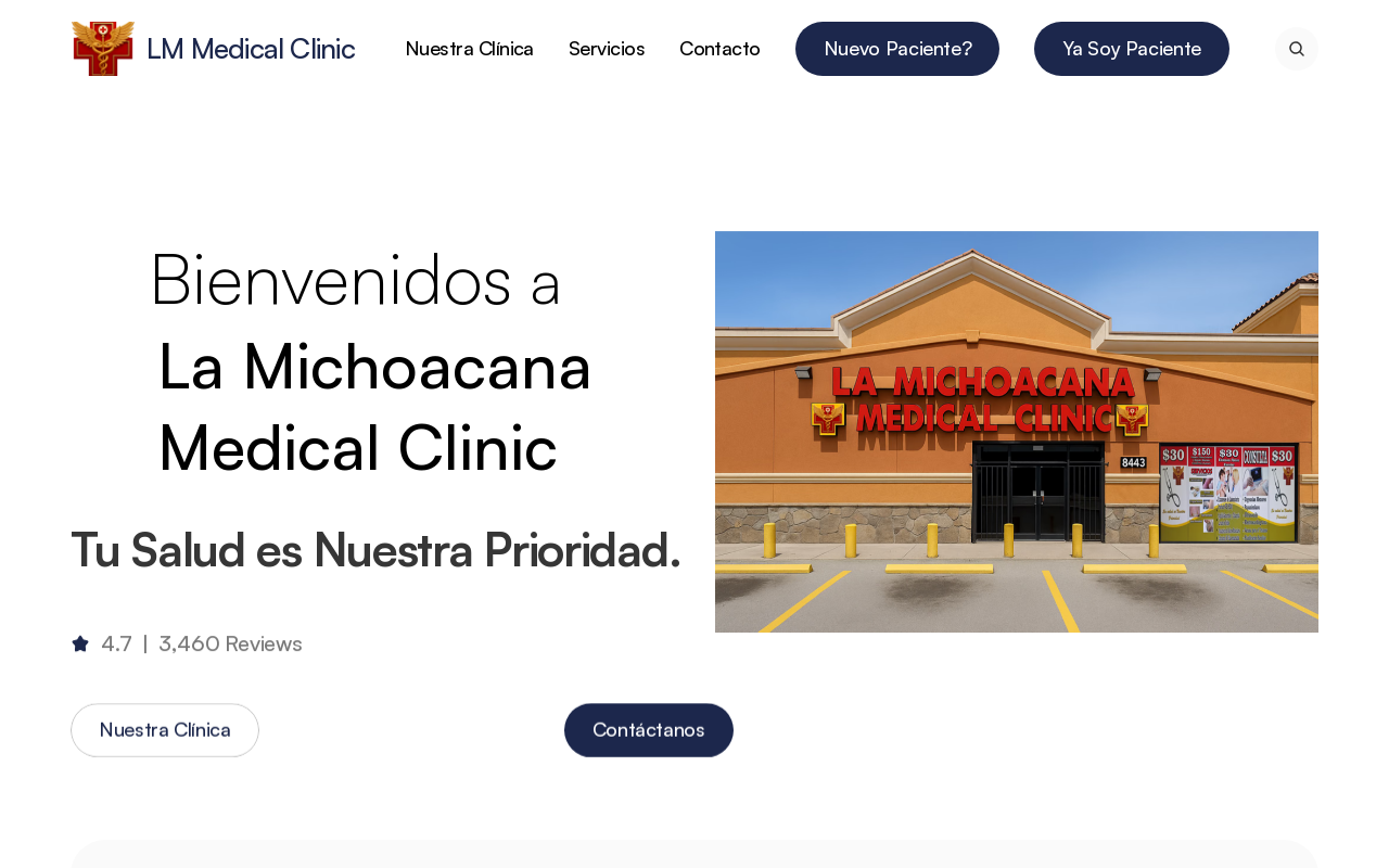 La Michoacana Medical Clinic — screenshot of their official website