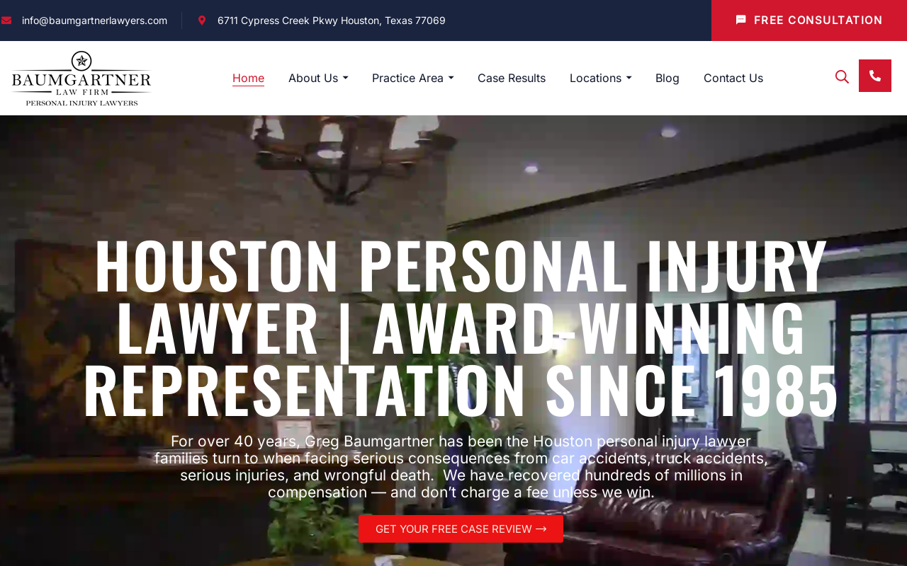Baumgartner Law Firm — screenshot of their official website