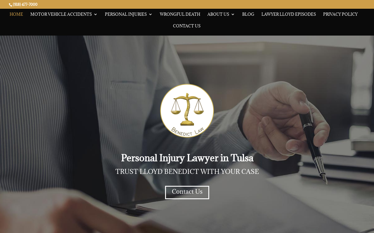 Law Offices Of Lloyd K Benedict — screenshot of their official website