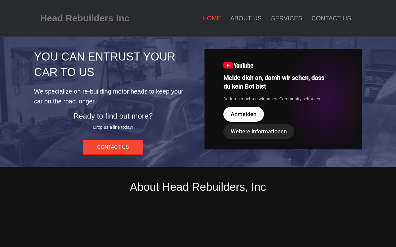 Head Rebuilders Inc. — screenshot of their official website