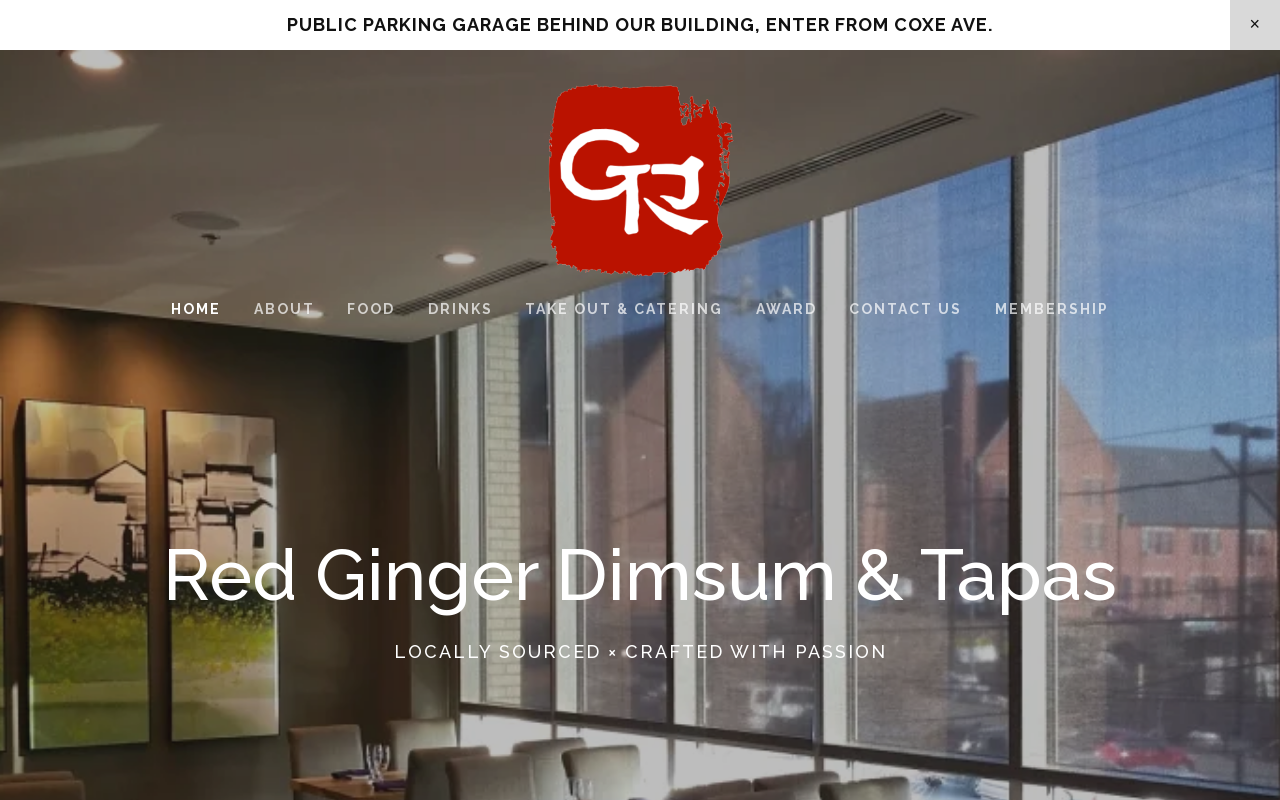 Red Ginger Dimsum & Tapas — screenshot of their official website