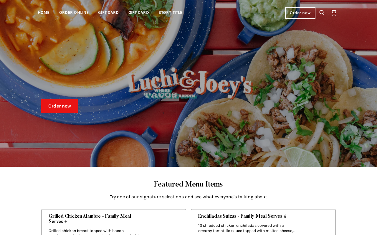 Luchi & Joey's — screenshot of their official website