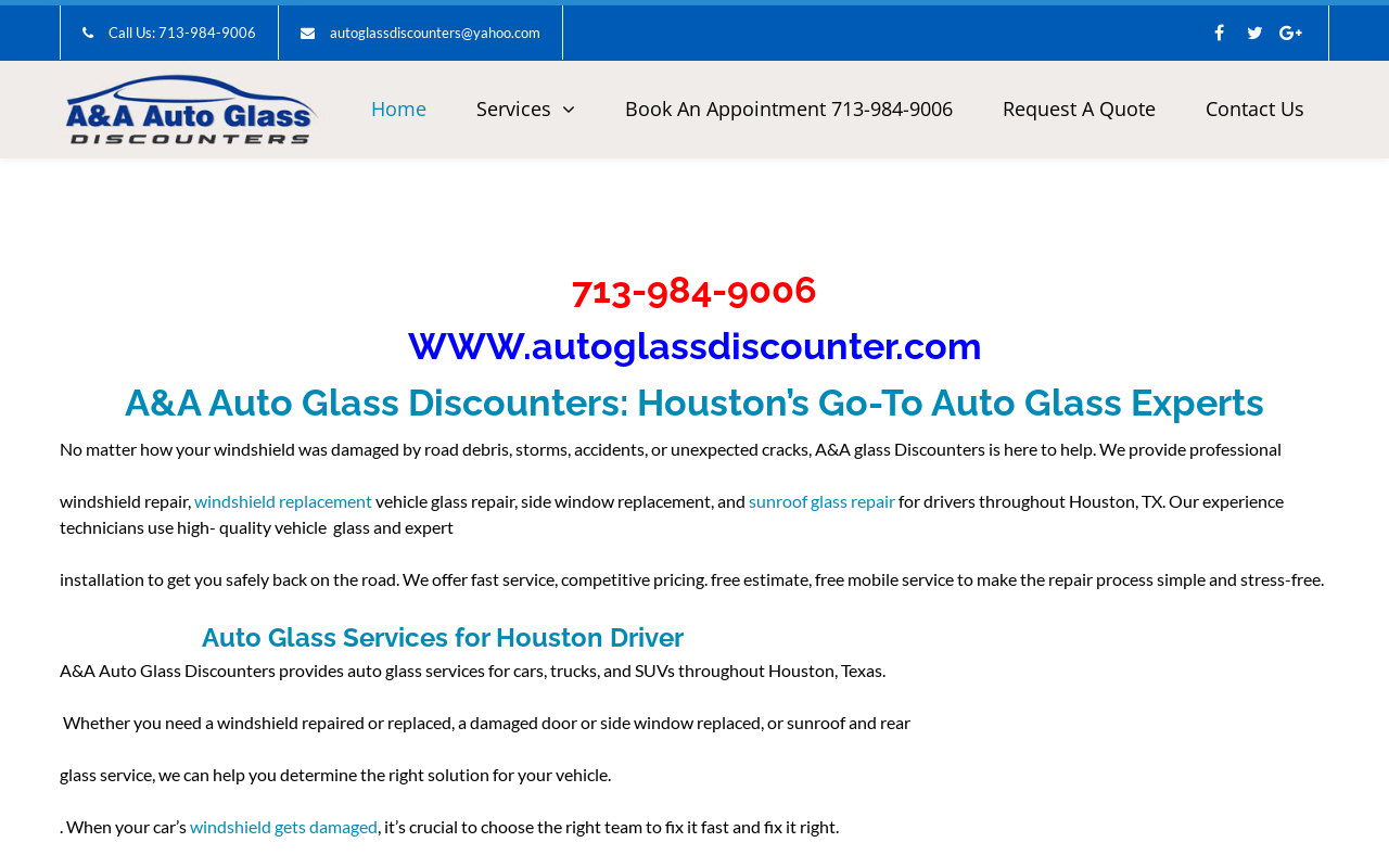 A&A Auto Glass Discounters & Body Shop — screenshot of their official website