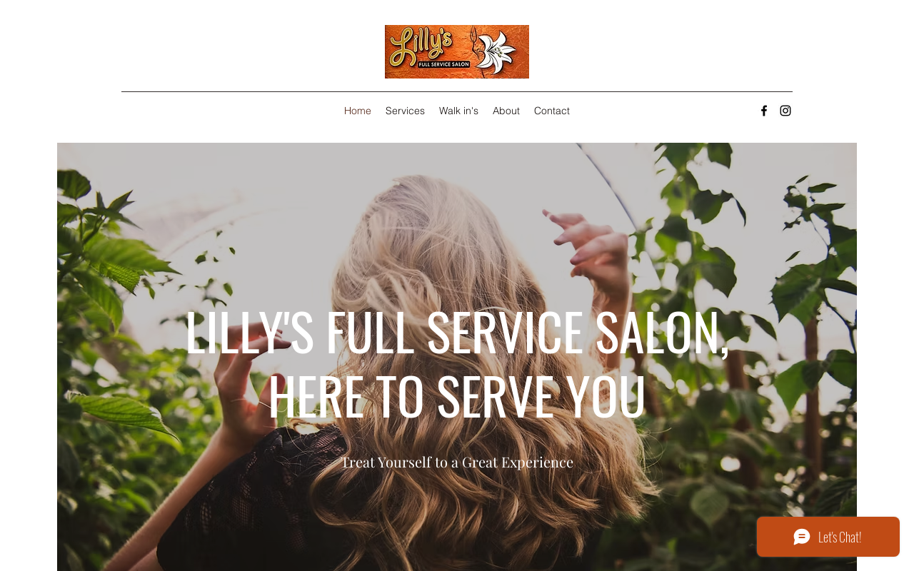 Lilly’s Full Service Salon — screenshot of their official website