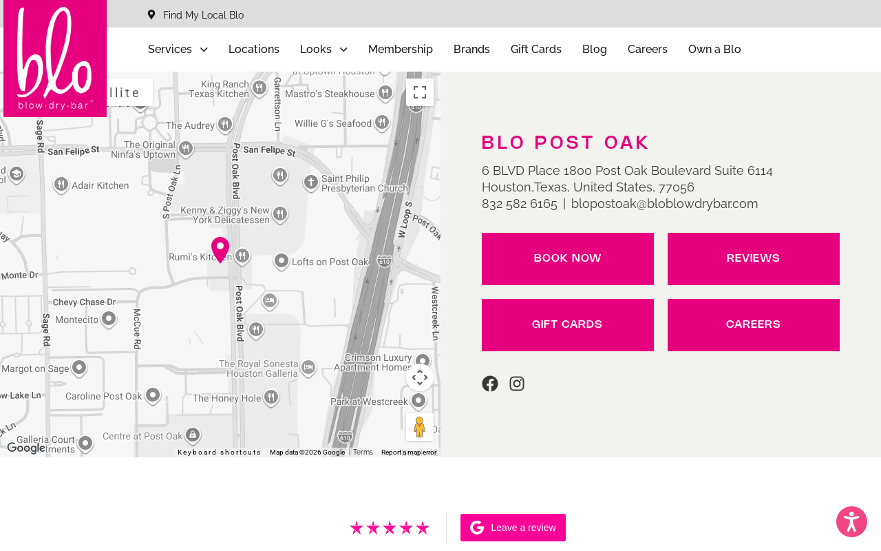Blow Dry Bar — screenshot of their official website