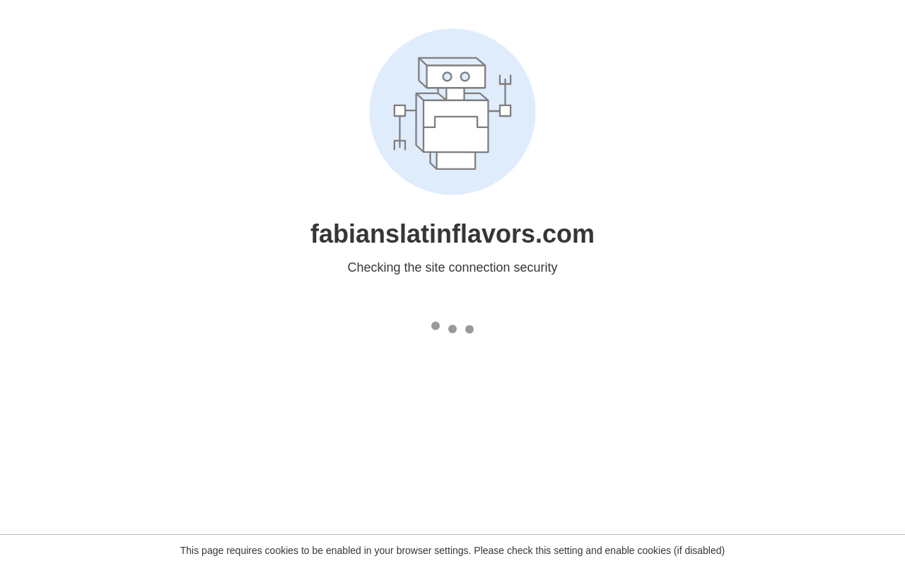 Fabian's Latin Flavors — screenshot of their official website