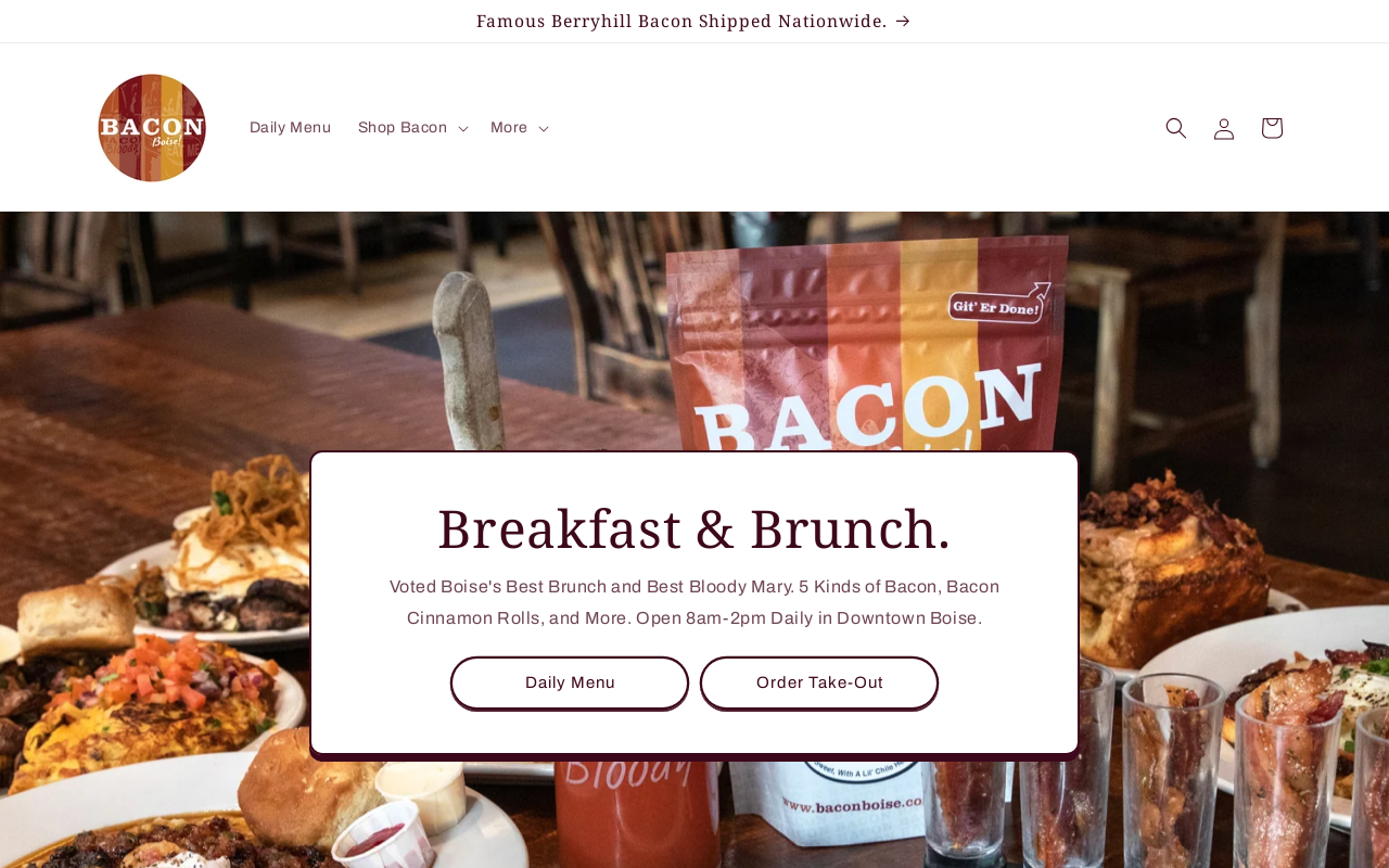 BACON — screenshot of their official website