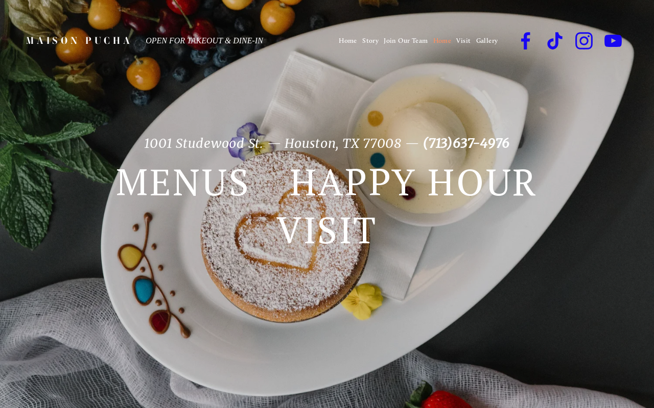 Maison Pucha Bistro — screenshot of their official website