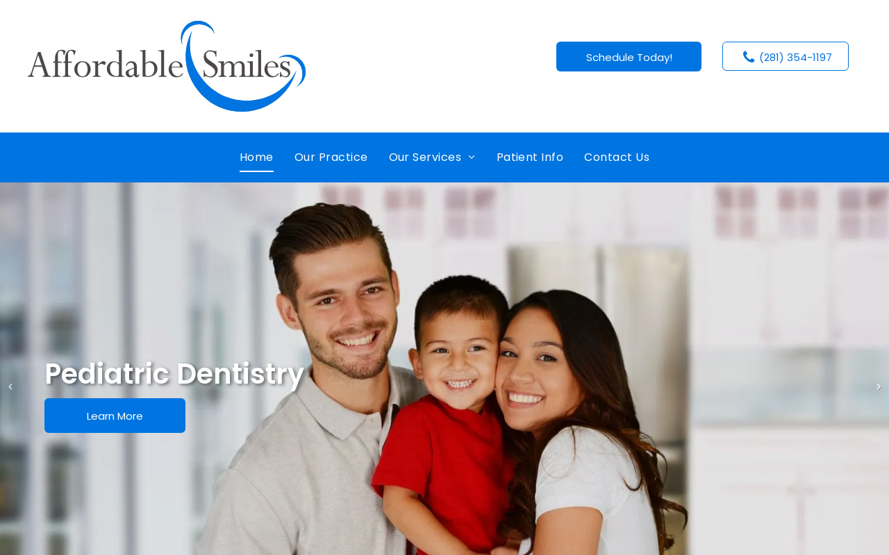 Affordable Smiles — screenshot of their official website