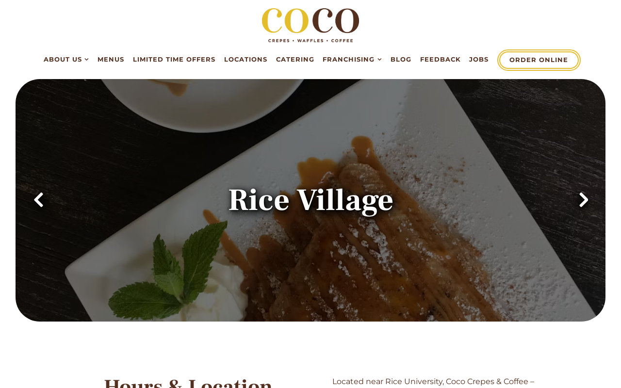CoCo Crêpes, Waffles & Coffee — screenshot of their official website